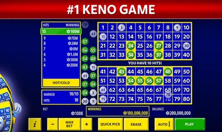 Cách Chơi Game Nhanh Keno Tại V9Bet Hiệu Quả Nhất 2 Giao diện chơi game nhanh Keno tại V9Bet